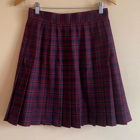 𝅺VINTAGE Evidence 90s Plaid School Girl Academia Skirt Made in Canada Size 8 - Picture 2 of 7